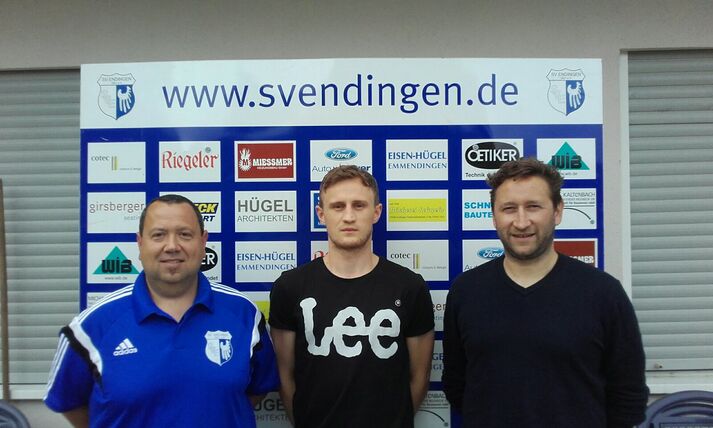 1. Vorsitzender Hubert Hügel, Wadim Dell und Spielausschuss Jens Jauch